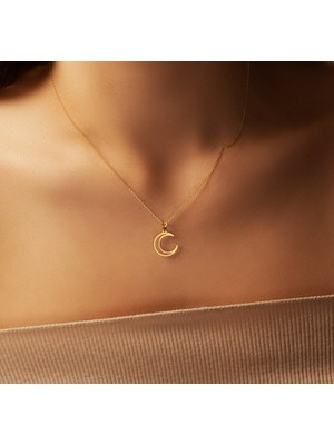 Hilal 14 Ayar Altın Kolye