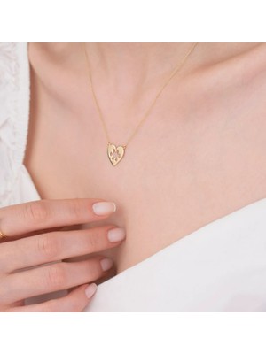 Kalp Puzzle 14 Ayar Altın Kolye