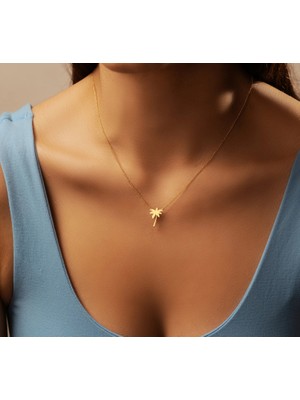 Kaktüs 14 Ayar Altın Kolye