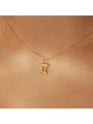 Ikizler Burç 14 Ayar Altın Kolye