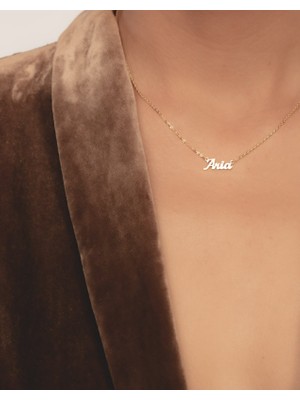 Isim Yazılı 14 Ayar Altın Kolye