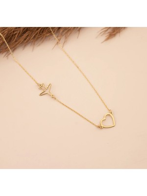 Uçak 14 Ayar Altın Kolye