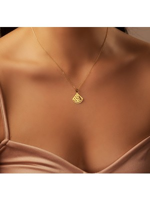 Karpuz Dilimi 14 Ayar Altın Kolye