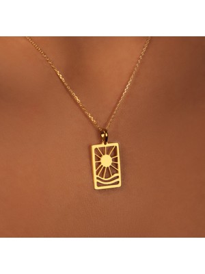 Güneş 14 Ayar Altın Kolye