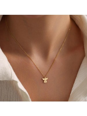 Melek Kanadı 14 Ayar Altın Kolye