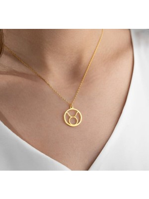 Oğlak Burç 14 Ayar Altın Kolye