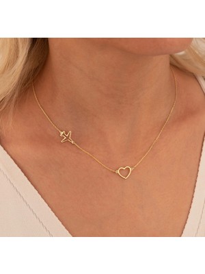 Kalbine Giden Yol 14 Ayar Altın Kolye