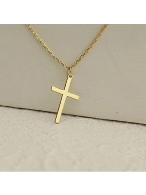 Haç 14 Ayar Altın Kolye