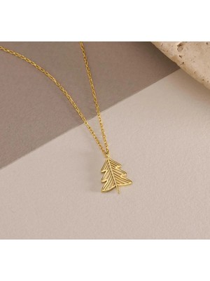 Çınar Ağacı 14 Ayar Altın Kolye