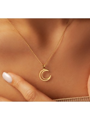 Hilal 14 Ayar Altın Kolye