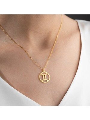 Ikizler Burç 14 Ayar Altın Kolye