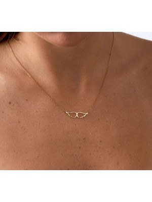 Melek Kanadı 14 Ayar Altın Kolye