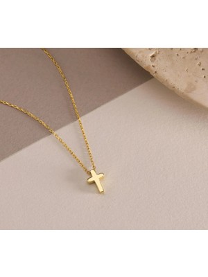 Haç 14 Ayar Altın Kolye