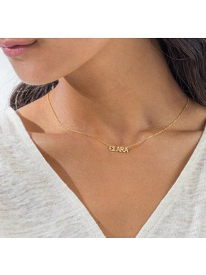 Isim Yazılı 14 Ayar Altın Kolye