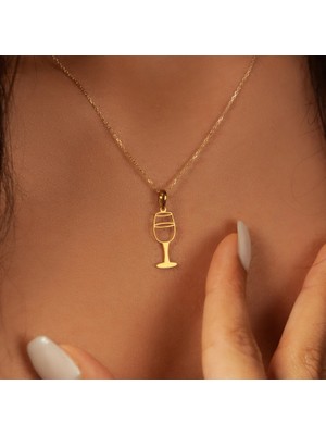 Kadeh 14 Ayar Altın Kolye