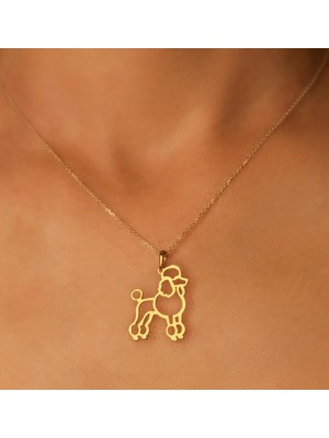 Poodle Irkı 14 Ayar Altın Kolye