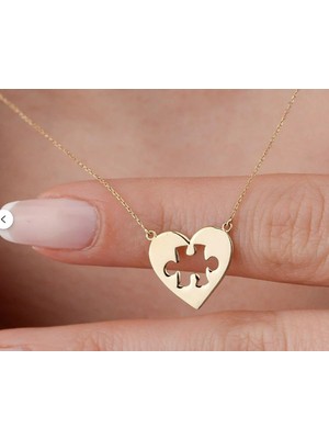 Puzzle 14 Ayar Altın Kolye