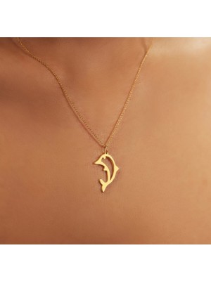 Yunus Balığı 14 Ayar Altın Kolye