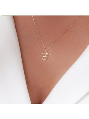 Harf 14 Ayar Altın Kolye