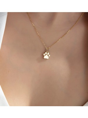 Kedi Patisi 14 Ayar Altın Kolye