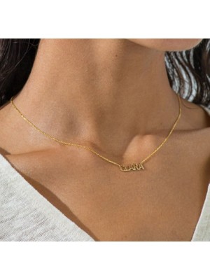 Isim Yazılı 14 Ayar Altın Kolye