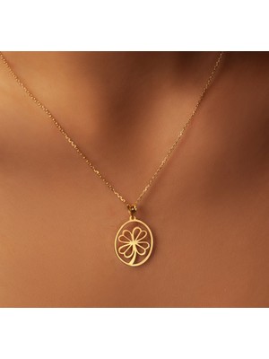 Çiçek 14 Ayar Altın Kolye