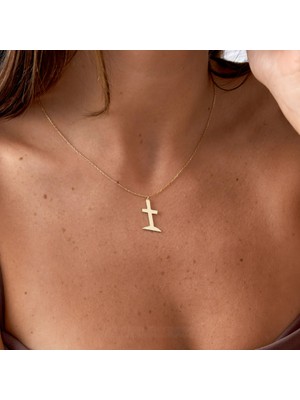 Haç 14 Ayar Altın Kolye