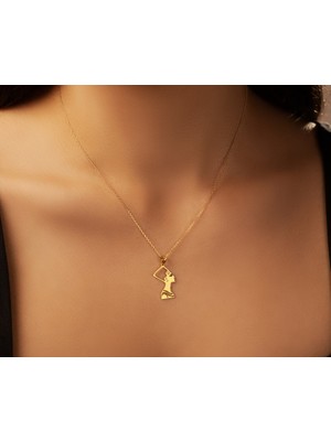 Nefertiti 14 Ayar Altın Kolye
