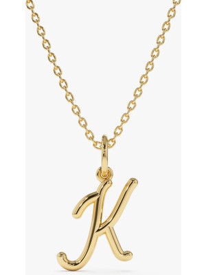 K Harf 14 Ayar Altın Kolye