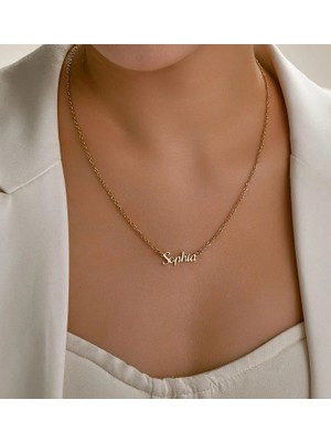 Isim Yazılı 14 Ayar Altın Kolye