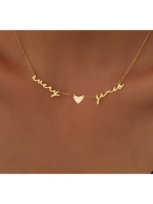 Isim Yazılı 14 Ayar Altın Kolye