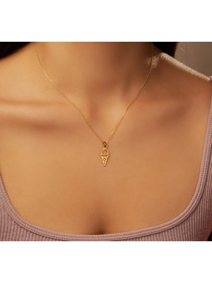 Dondurma Külahı 14 Ayar Altın Kolye