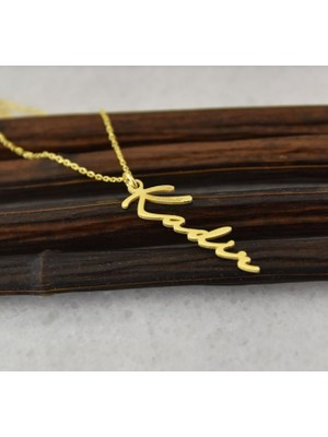 Isim Yazılı 14 Ayar Altın Kolye