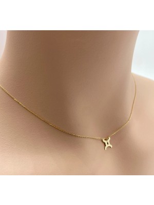 Ikizler Burç 14 Ayar Altın Kolye