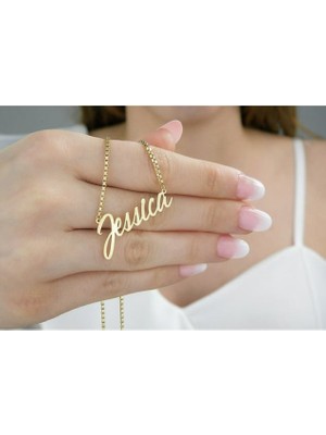 Isim Yazılı 14 Ayar Altın Kolye