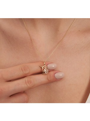 Unıcorn 14 Ayar Altın Kolye