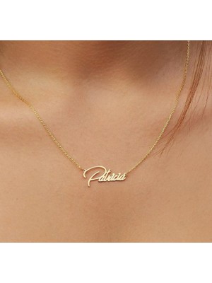 Isim Yazılı 14 Ayar Altın Kolye