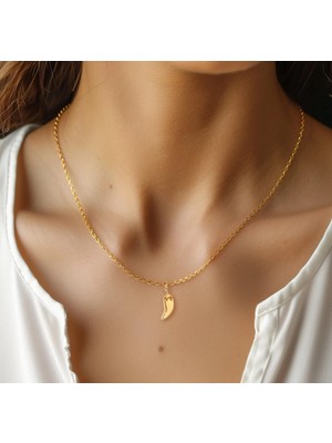 Biber 14 Ayar Altın Kolye