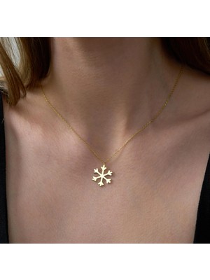 Kar Tanesi 14 Ayar Altın Kolye