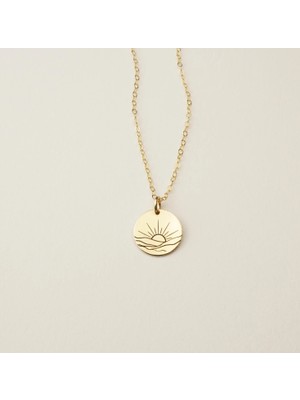 Güneş 14 Ayar Altın Kolye