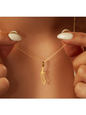 Zülfikar Kılıcı 14 Ayar Altın Kolye