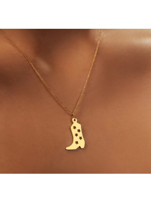 Kovboy Çizmesi 14 Ayar Altın Kolye