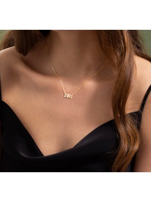 Tarih Yazılı 14 Ayar Altın Kolye