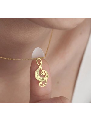 Sol Anahtarı 14 Ayar Altın Kolye