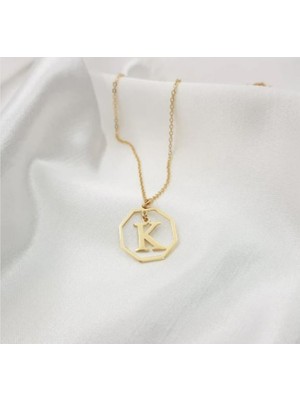 Harf Yazılı 14 Ayar Altın Kolye