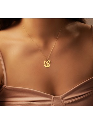 Kuğu 14 Ayar Altın Kolye