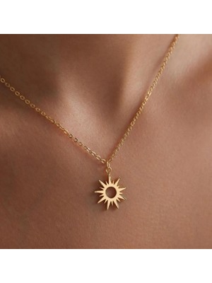 Güneş 14 Ayar Altın Kolye