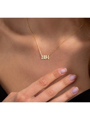 Tarih Yazılı 14 Ayar Altın Kolye