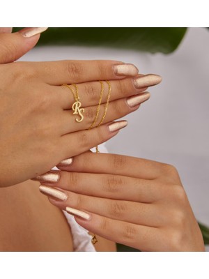 Harf Yazılı 14 Ayar Altın Kolye