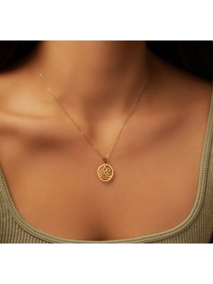 Manzara 14 Ayar Altın Kolye